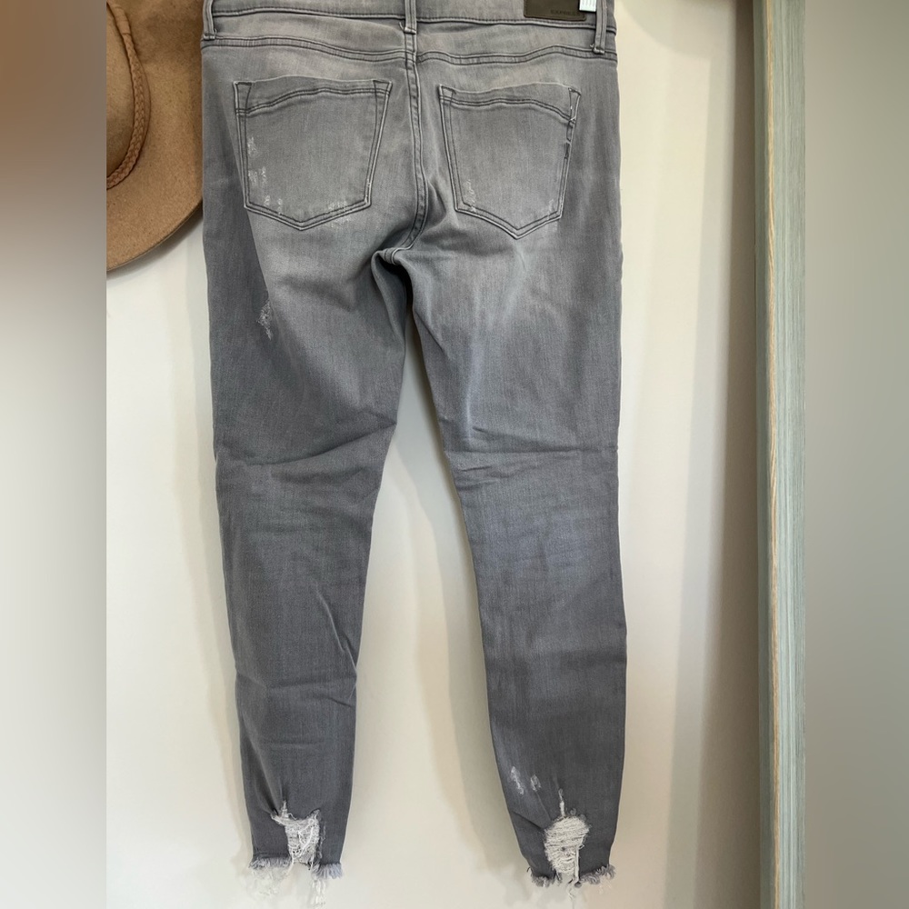 Express Gray Distressed Ripped Jeans - Picture 2 of 12